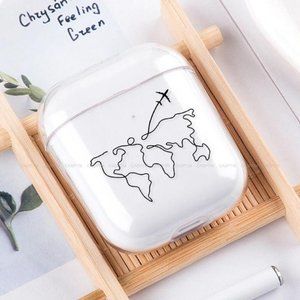 Airpods clear travel globe case